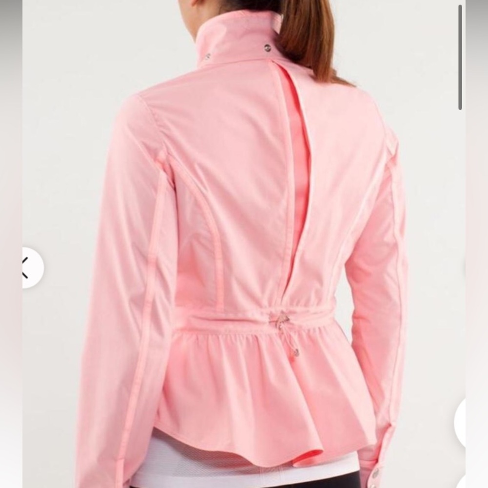🍋 LULULEMON euc pink rain preplum jacket 8 hooded